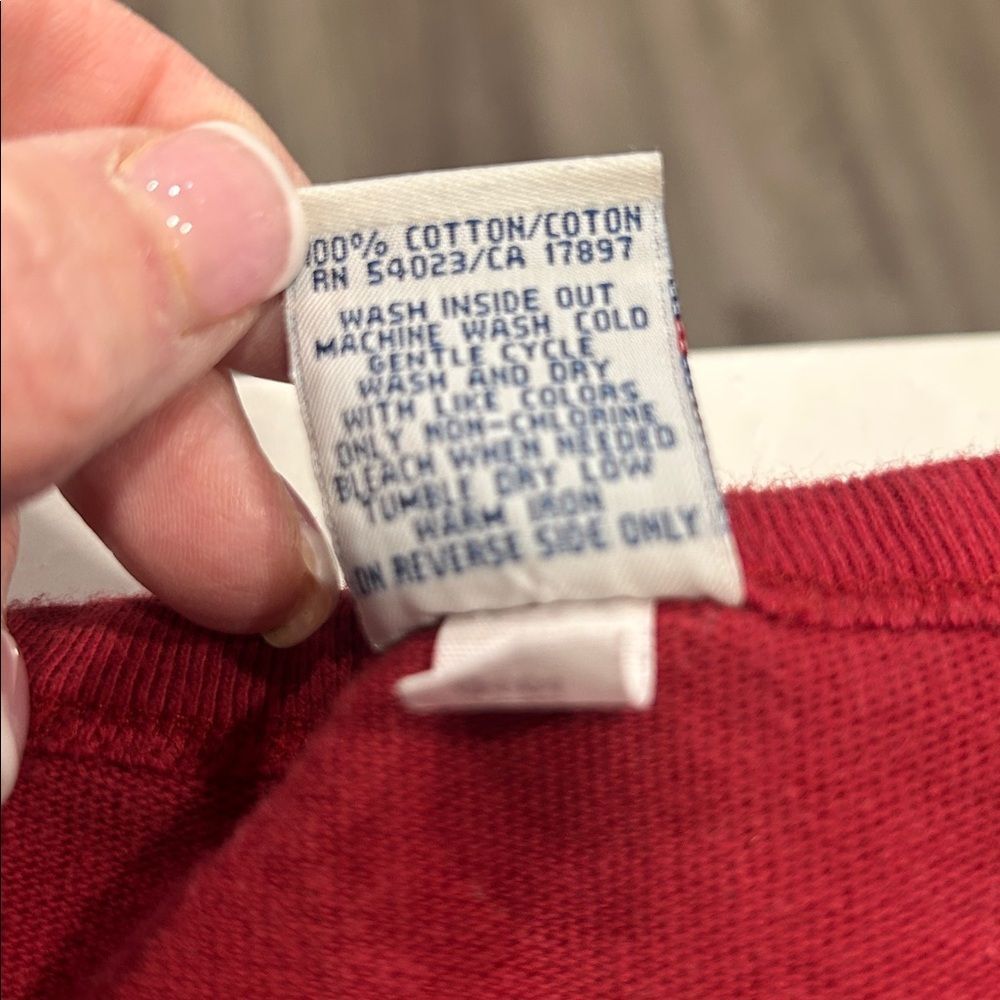 Vintage Y2K Old Navy Crimson Embroidered Letters Long Sleeve Tee Small - Picture 8 of 8